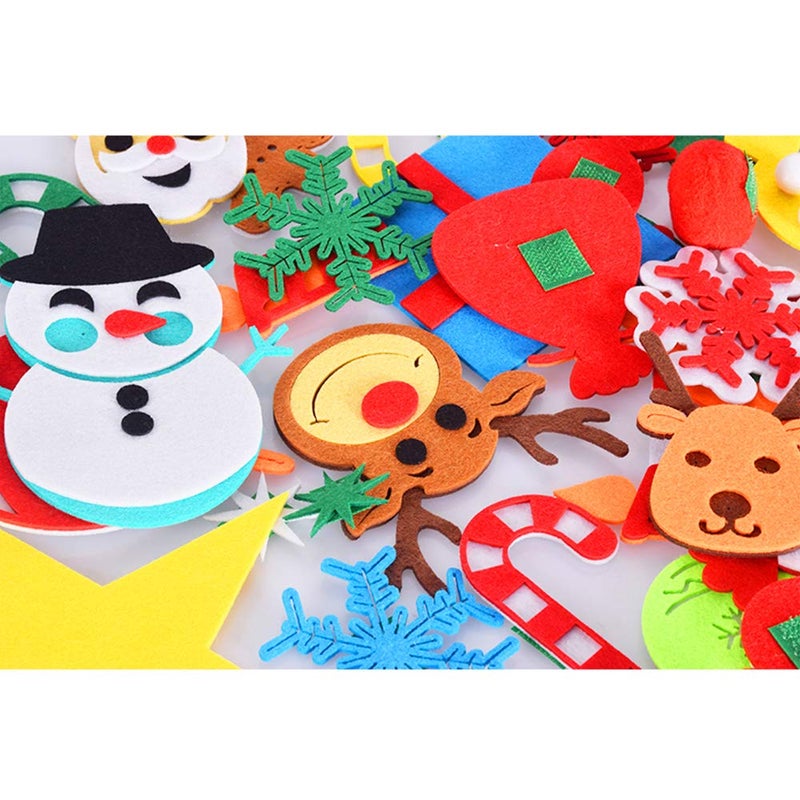 Max Fun DIY Felt Christmas Tree for Toddlers with 49 Christmas Ornaments + Tic-Tac-Toe Games for Kids Wall Hanging Christmas Decorations Felt Craft Kits for Xmas Party Favors - Image 5